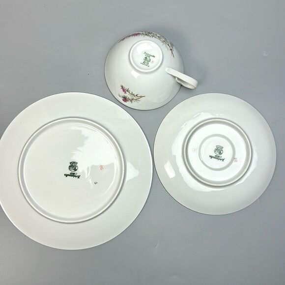 Hutschenreuther Heather White Collection Tea Cup Saucer Desert Plate Bavaria - Picture 10 of 16